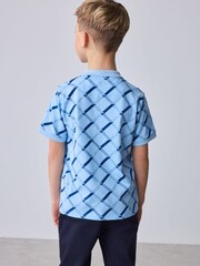 أزرق طبعة بالكامل - قميص بولو من Baker by Ted Baker  - صورة 3 من 10