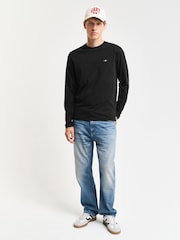 GANT Black Shield Logo Long Sleeve T-Shirt - Image 3 of 5