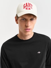 GANT Black Shield Logo Long Sleeve T-Shirt - Image 4 of 5