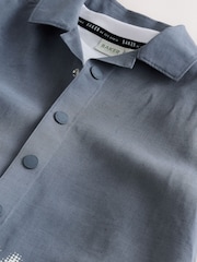 Baker by Ted Baker Border Print Charcoal Grey Shirt and T-Shirt Set - Image 11 of 18