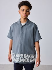 Baker by Ted Baker Border Print Charcoal Grey Shirt and T-Shirt Set - Image 3 of 18