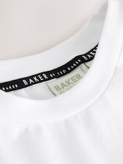 Baker by Ted Baker Linen Blend Floral Black Shirt and T-Shirt Set - Image 12 of 12