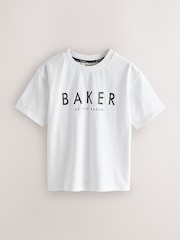 Baker by Ted Baker Linen Blend Floral Black Shirt and T-Shirt Set - Image 7 of 12