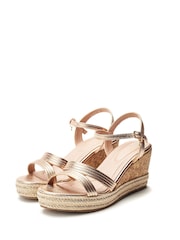 Moda in Pelle Silver Spot Asymmetric Strap Comfort Wedge Sandals - Image 2 of 4