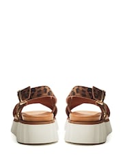 Moda in Pelle Animal Print Nellin Cross Over Sporty Sandals - Image 3 of 4