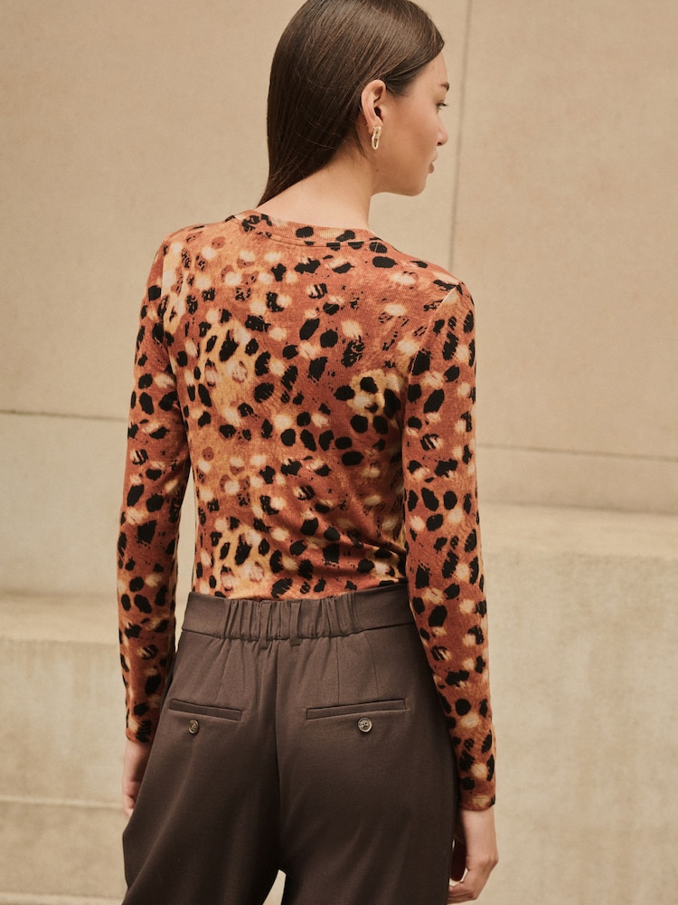 Animal Soft Touch Lightweight Ribbed Long Sleeve T-Shirt with TENCEL™ Lyocell - Image 2 of 8