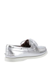 Sperry Silver Authentic 2 Eye Boat Shoes - Image 3 of 4