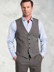 Brook Taverner Grey Plain Suit Waistcoat - Image 1 of 2