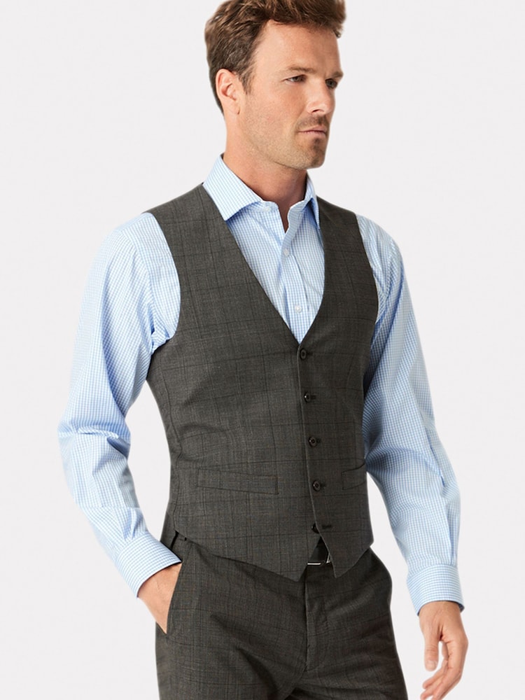 Brook Taverner Black Pure New Wool Waistcoat - Image 1 of 2