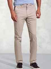 Brook Taverner Textured Stretch Cotton Chinos Trousers - Imagen 1 de 3