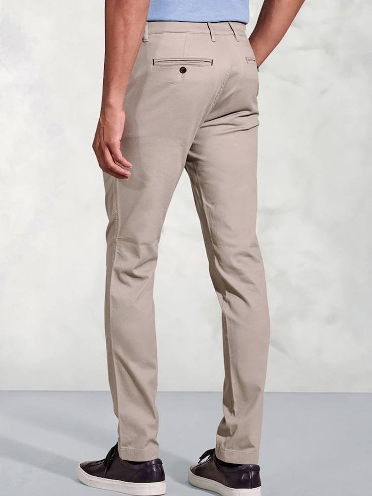 Brook Taverner Textured Stretch Cotton Chinos Trousers - Imagen 2 de 3