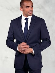 Brook Taverner Blue Plain Suit Jacket - Image 1 of 6