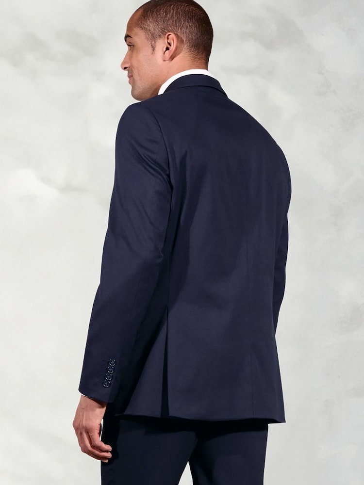 Brook Taverner Blue Plain Suit Jacket - Image 2 of 6 Brook Taverner Blue Plain Suit Jacket - Image 2 of 6