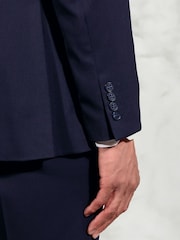 Brook Taverner Blue Plain Suit Jacket - Image 5 of 6