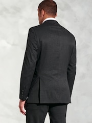 Brook Taverner Black Dark Plain Suit Jacket - Image 4 of 6