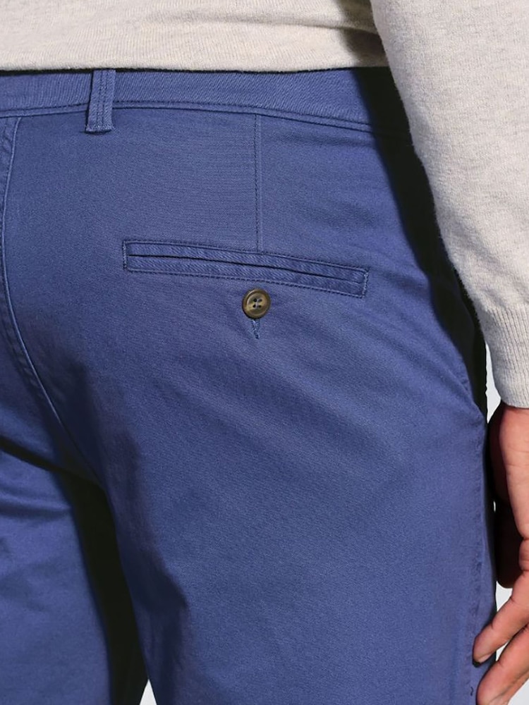 Brook Taverner Blue Stretch Cotton Chinos - Image 3 of 3