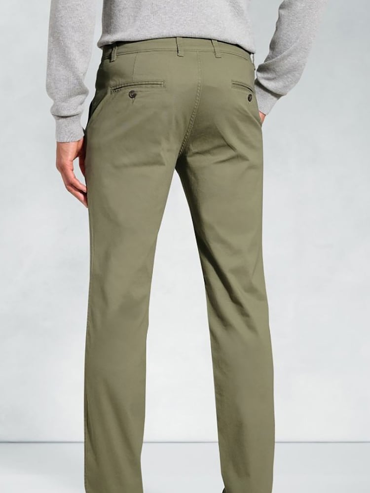 Brook Taverner Green Stretch Cotton Chinos - Image 2 of 2