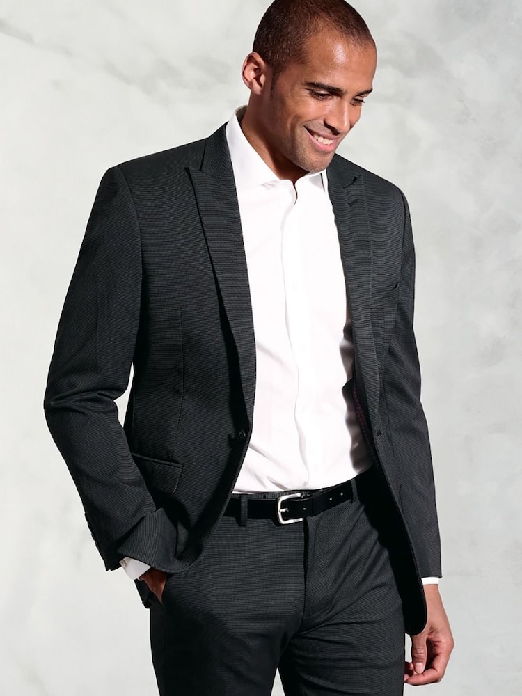 Brook Taverner Black Grey Washable Suit Jacket - Image 1 of 6