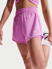 Nike Magenta Pink One Dri-FIT 3 Inch 2-In-1 Shorts - Image 1 of 6