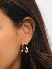 Jon Richard Gold Tone Double Hoop Earrings - Image 4 of 4
