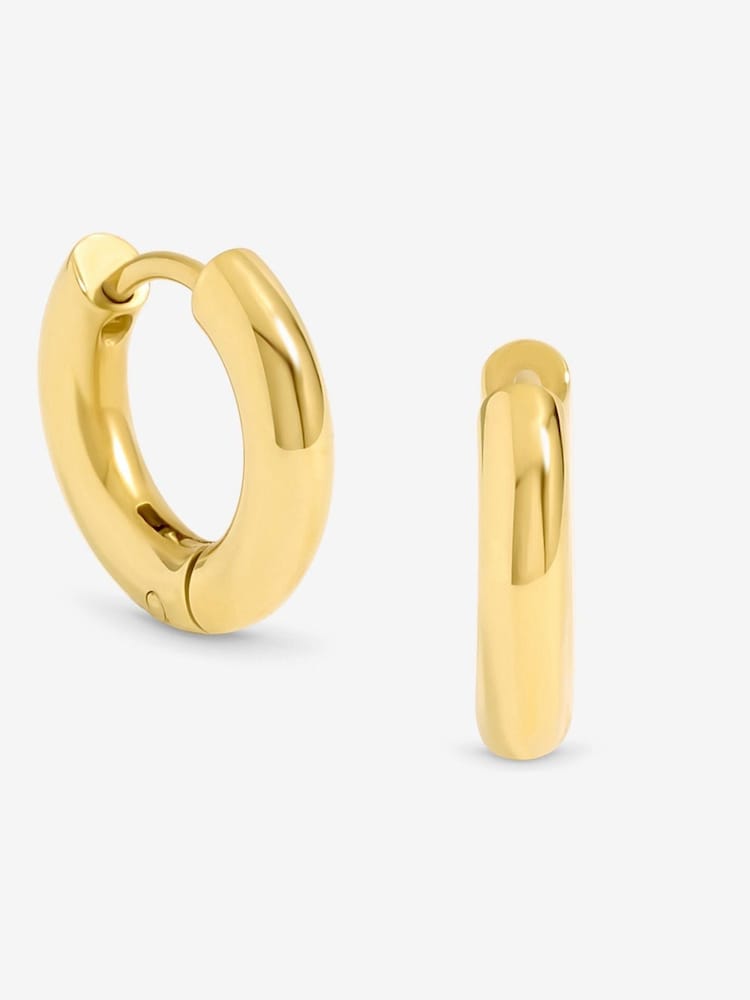 Jon Richard Waterproof Small Chubby Hoop Earrings - Image 1 of 1