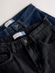 Black/Rinse Blue Wide Leg Jeans 2 Pack - Image 5 of 6