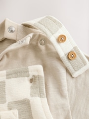 أسود/أبيض مربعات - Jersey Dungarees and Bodysuit Baby Set (0mths-2yrs) - صورة 6 من 9