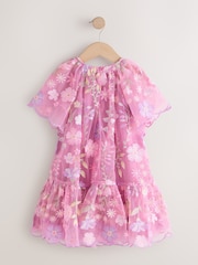 Pink Flower Embroidered Tiered Occasion Dress (3-16yrs) - Image 5 of 7