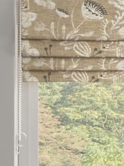 Natural Woodblock Floral Made to Measure Roman Blind - Image 2 of 6