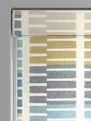 Blue Retro Geo Made To Measure Roman Blind - Image 4 of 6