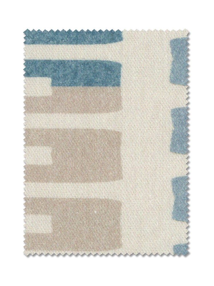 Blue Retro Geo Made To Measure Roman Blind - Image 6 of 6