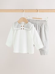Grey/White Shirt and Trousers Baby Set (0mths-3yrs) - Image 4 of 15