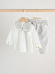 Grey/White Shirt and Trousers Baby Set (0mths-3yrs) - Image 5 of 15