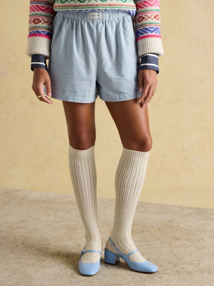 Joules Amara Blue Pull On Cotton Short - Image 1 of 9 Joules Amara Blue Pull On Cotton Short - Image 1 of 9