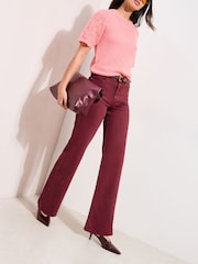 Friends Like These X Lucy Mecklenburgh Red Everyday Wide Leg Jeans - Image 1 of 5