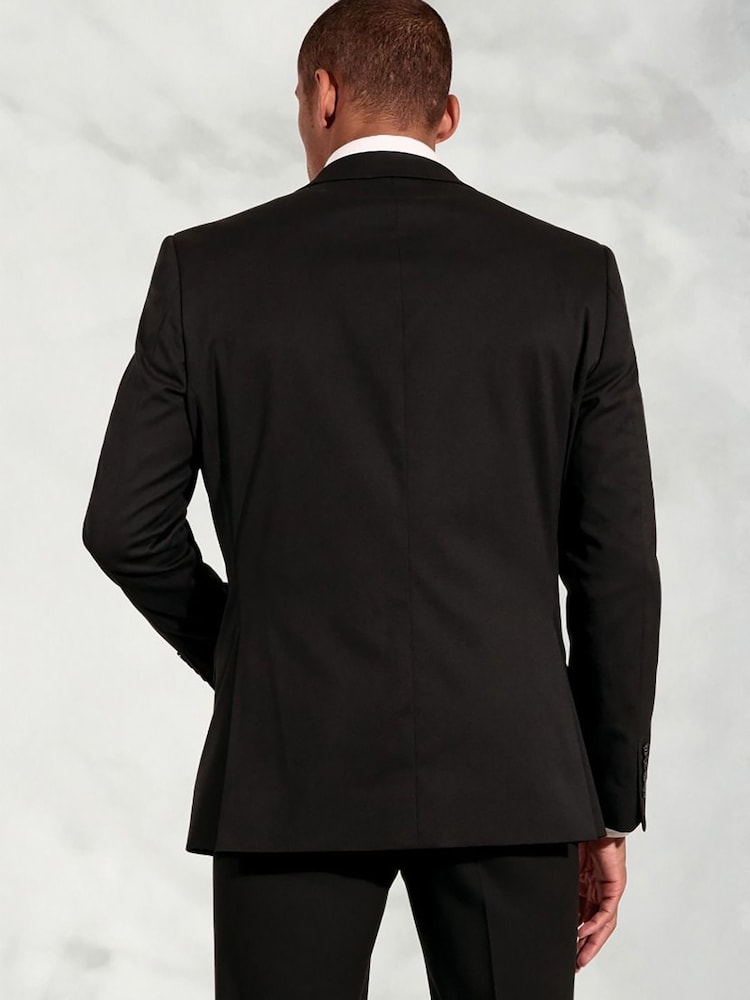 Brook Taverner Black Plain Suit Jacket - Image 2 of 6 Brook Taverner Black Plain Suit Jacket - Image 2 of 6