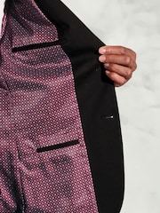 Brook Taverner Black Plain Suit Jacket - Image 5 of 6