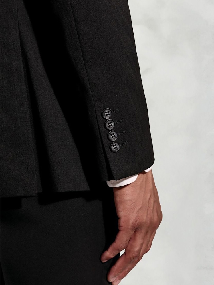 Brook Taverner Black Plain Suit Jacket - Image 6 of 6