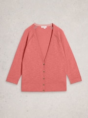 White Stuff Red Naria Linen Blend Cardigan - Image 5 of 6