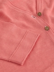 White Stuff Red Naria Linen Blend Cardigan - Image 6 of 6