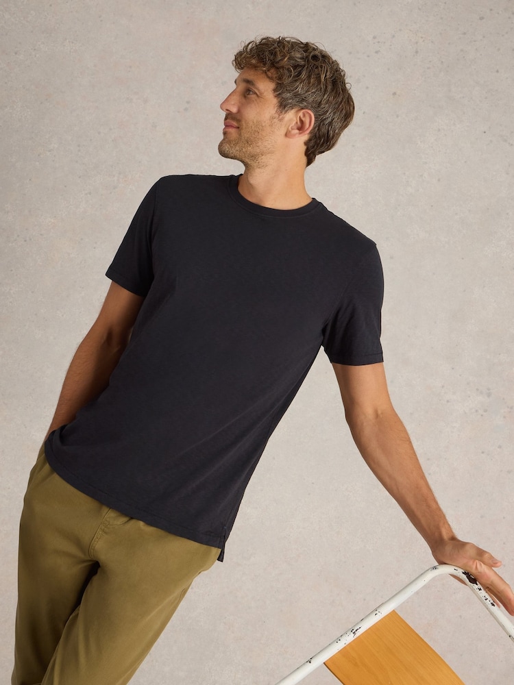 White Stuff Black Abersoch Short Sleeve T-Shirt - Image 1 of 6