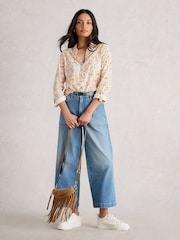 White Stuff White Annie Jersey Shirt - Image 1 of 6