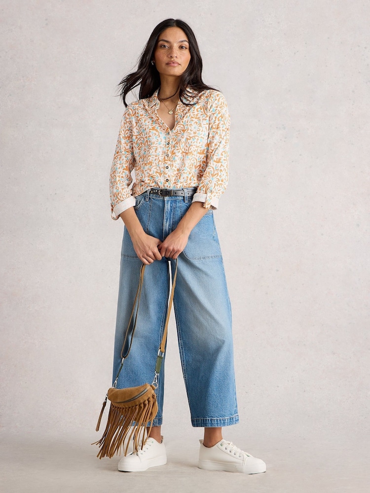 White Stuff White Annie Jersey Shirt - Image 1 of 6