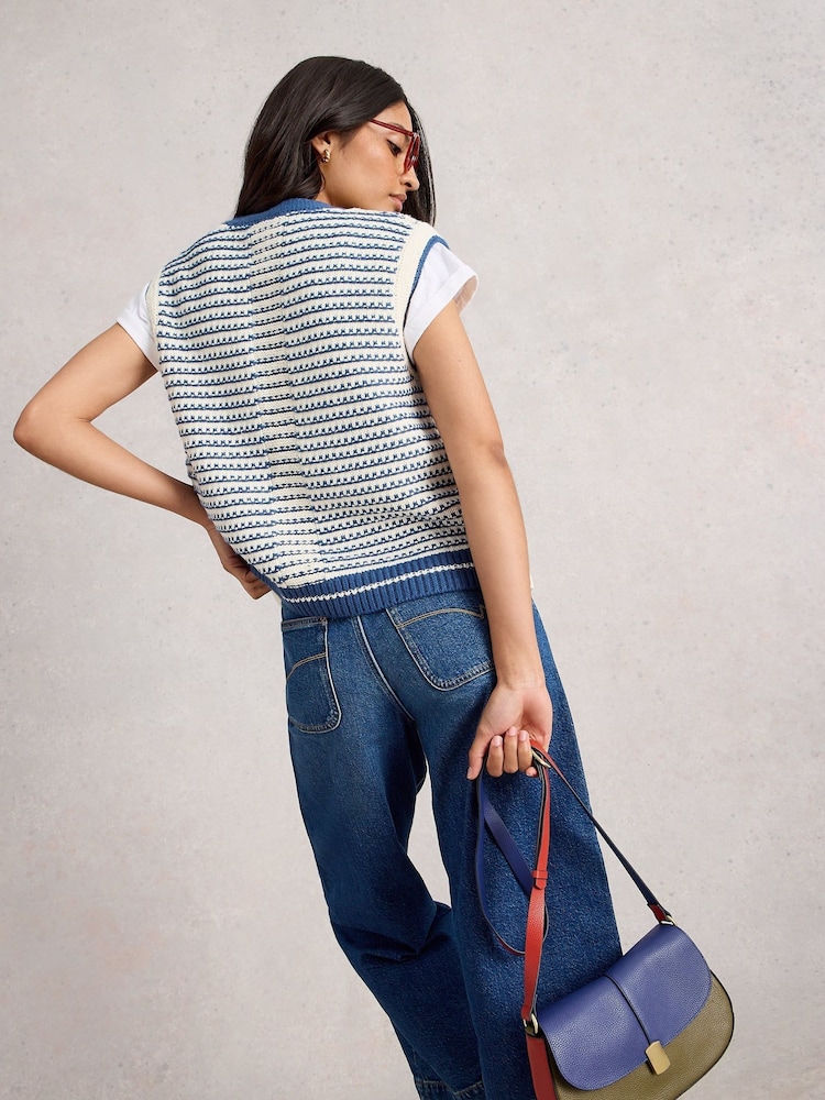 White Stuff Blue Kylie Waistcoat - Image 2 of 6