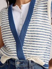 White Stuff Blue Kylie Waistcoat - Image 4 of 6