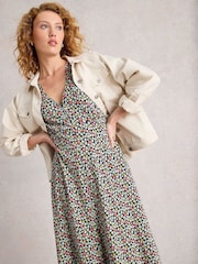 White Stuff Blue Megan Jersey Dress - Image 3 of 6