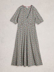 White Stuff Blue Megan Jersey Dress - Image 5 of 6