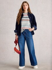 White Stuff Grey Stripe Jumper - Image 1 of 6