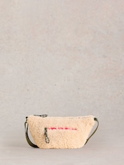 White Stuff Natural Meadow Borg Cross-Body Bag - Image 1 of 5