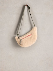 White Stuff Natural Meadow Borg Cross-Body Bag - Image 4 of 5